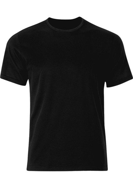 Alfa Penye Baskısız Tişört Siyah