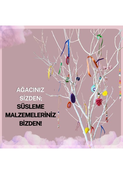 3 Adet Nazar Boncuklu ve Deniz Kabuklu Ev, Balkon, Bahçe ve Ağaç Süsü - Duvar Dekorasyon Ürünleri fiyatları