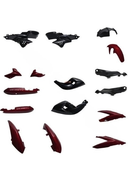 Kaporta Set Kırmızı - Mondial Drift 125 L