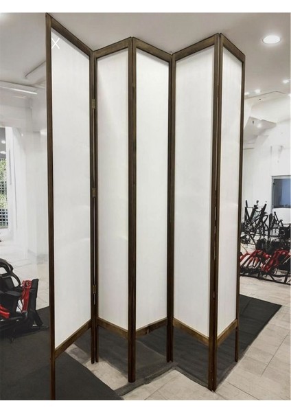 Paravan Seperatör 5 Kanatlı En 250CM Yükseklik 160CM Su Geçirmez Arkası Görünmez Özel Kumaş