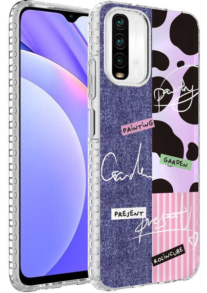 Xiaomi Redmi Note 10S Kılıf Airbag Kenarlı Renkli Desenli Silikon Mkst Elegans Kapak-No8