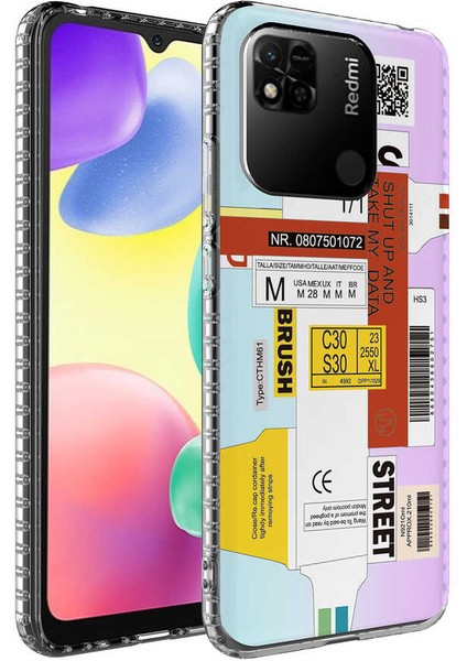 Xiaomi Redmi 10C Kılıf Airbag Kenarlı Renkli Desenli Silikon Mkst Elegans Kapak-No2