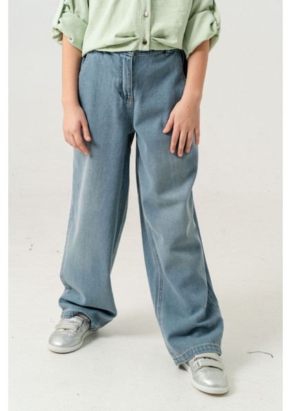 Kız Çocuk Baggy Kot Pantolon 2205