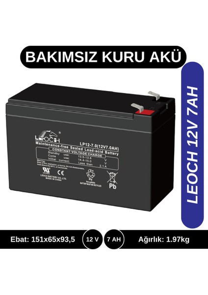 12V 7AH KURU TİP AKÜ