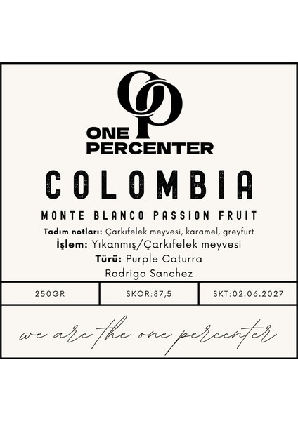 Colombıa Monte Blanco – Passıon Fruıt Infused fiyatları