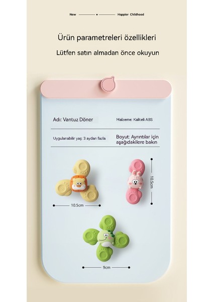 Banyo Döner Nonpon Hayvan Gyro Çocuk Eğitici Oyuncak (Yurt Dışından)