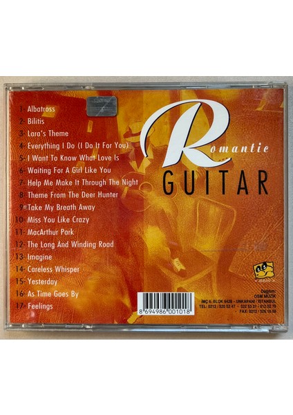 Romantic Guitar CD (Orjnal Dönem Baskı Cd)