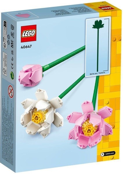 40647 Lego® Iconic Botanical Collection Lotus Çiçekleri 220 Parça +8 Yaş modelleri