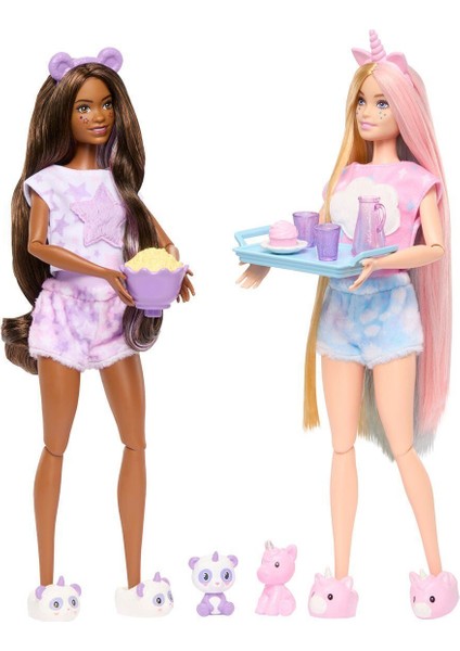 HRY15 Barbie Cutie Reveal Pijama Partisi Ikili Set
