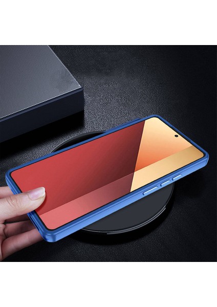 Xiaomi Redmi Note 13 Pro 4g Kılıf Mkst Flora Kapak-Mavi fiyatları