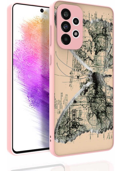 Galaxy A73 Kılıf Desenli Kamera Korumalı Parlak Mkst Nora Kapak-No4