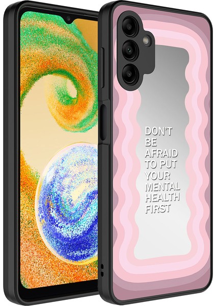 Galaxy A04S Kılıf Aynalı Desenli Kamera Korumalı Parlak Mkst Mirror Kapak-Ayna