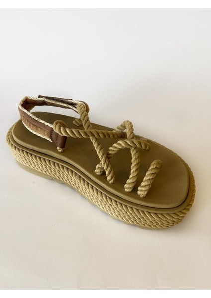Chunky Bodrum Platform Kadın Halat Sandalet