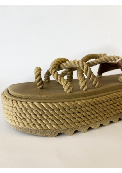 Chunky Bodrum Platform Kadın Halat Sandalet modelleri