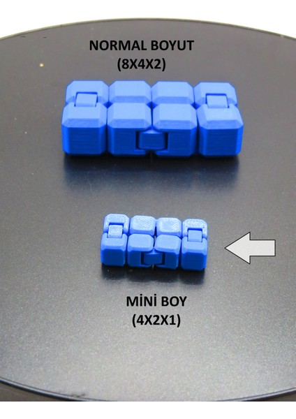 Mini Boy Sonsuz Küp (4X2X1 Cm) – El Oyuncağı, Sessiz ve Taşınabilir Fidget Küpü