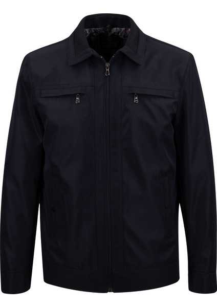 Erkek Polo Yaka Çift Cepli Astarlı Mevsimlik Mont - A00001