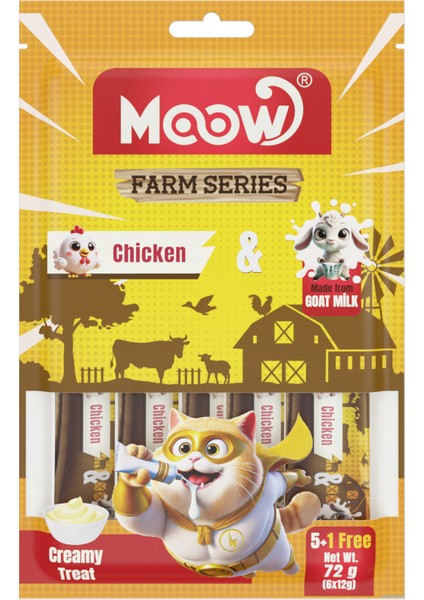 Tavuklu Keçi Sütlü 12GR x 6'lı Kedi Krema Ödülü