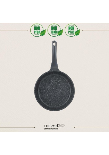 |28 cm Wok Tava 26 cm Tava ve 20 cm Sahan Set | Gri
