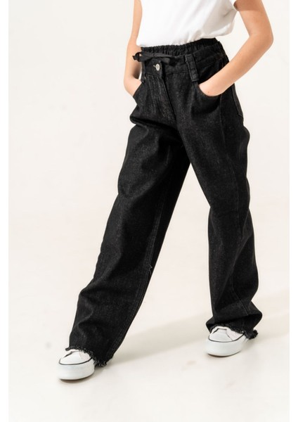 Çift Kemerli Kız Çocuk Kot Pantolon 2173 fiyatları