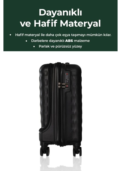 Vega Laptop Bölmeli Lüx Kabin Boy Valiz