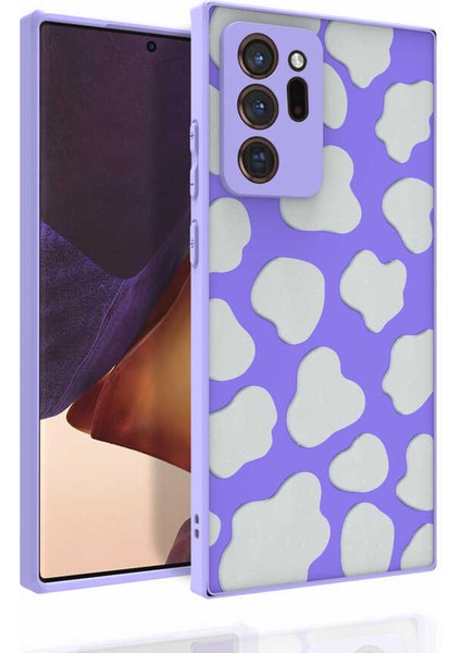 Galaxy Note 20 Ultra Kılıf Desenli Kamera Korumalı Parlak Mkst Nora Kapak-No6