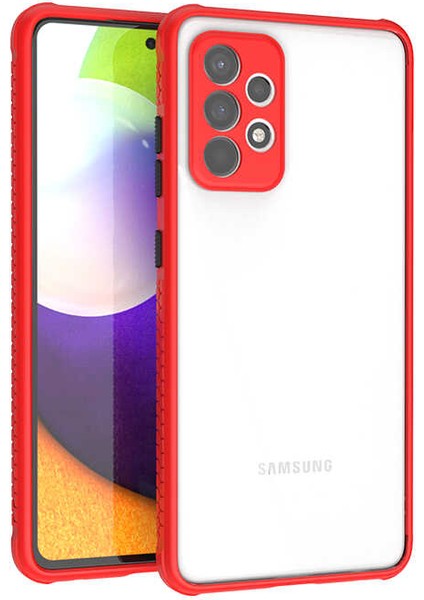 Galaxy A52 Kılıf ​​mkst Kaff Kapak-Kırmızı