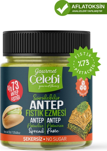 Şekersiz Sürülebilir Antep Fıstık Ezmesi