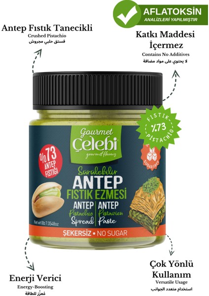 Şekersiz Sürülebilir Antep Fıstık Ezmesi modelleri