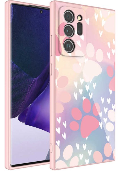 Galaxy Note 20 Ultra Kılıf Kamera Korumalı Desenli Sert Silikon Mkst Epoksi Kapak-No4