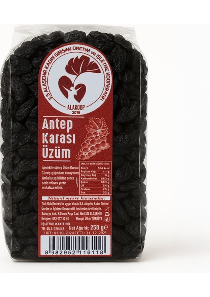 Antep Karası Kuru Üzüm 250 gr