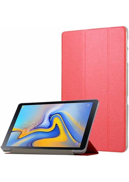 Galaxy Tab A T590 Uyumlu Mbtm Smart Cover Standlı 1-1 Kılıf-Kırmızı