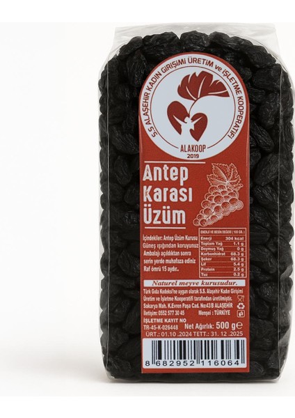 Antep Karası Kuru ÜZÜM(500GR)