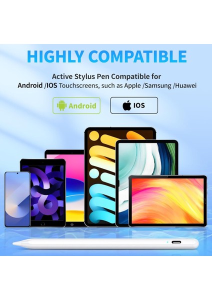 Mıknatıslı Stylus Kapasitif Dokunmatik Kalem Tüm Cihazlar Telefon ile Uyumlu Çizim Tasarım Tablet Kalemi modelleri