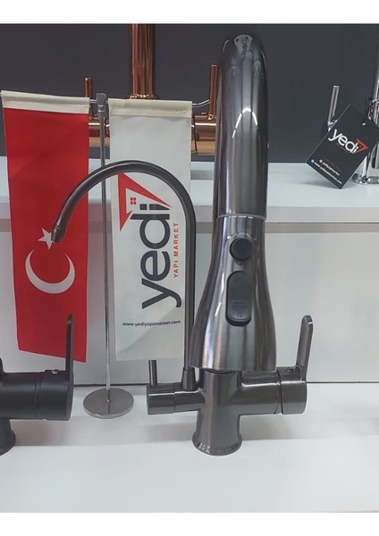 Antrasit Spiralli Arıtmalı Mutfak Evye Bataryası fiyatları