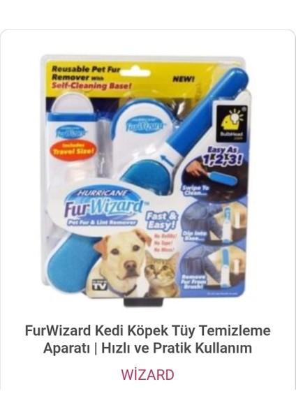 Furwizard Kedi Köpek Tüy Temizleme Aparatı | Hızlı ve Pratik Kullanım fiyatları