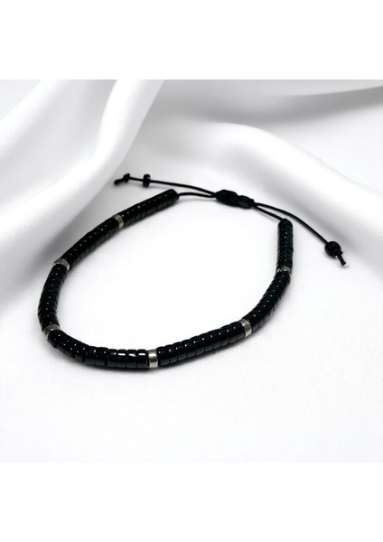 Doğal Siyah Oniks (Onix) Taşlı El Yapımı Bileklik | Ruh Dinginliği ve Enerji Dengeleyici Tasarım modelleri