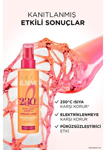 L'Oréal Paris Elseve Dream Long Isıya Karşı Koruyucu & Pürüzsüzleştirici Sprey Serum 150ml fırsatları