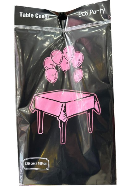 Plastik Naylon Su Geçirmez Parti Piknik Renkli Masa Örtüsü - 120X180 Cm. - Pembe - 1 Adet fiyatları
