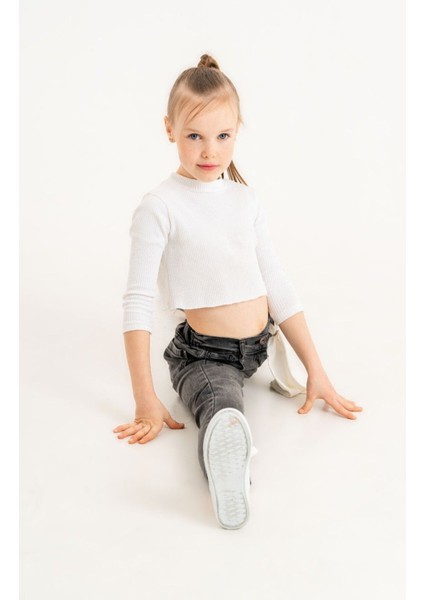 Kız Çocuk Kravat Aksesuarlı Kot Pantolon fiyatları