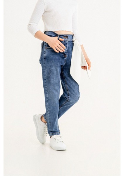 Kız Çocuk Kravat Aksesuarlı Kot Pantolon fiyatları