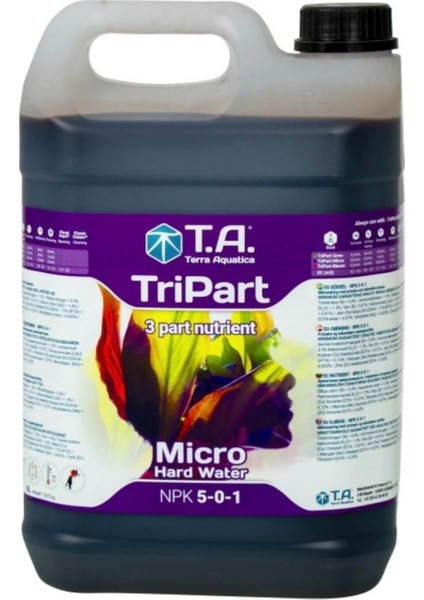Terra Aquatica Tripart Micro (Flora Micro) Hard Water 5 Litre Bitki Besini