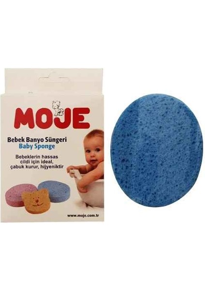 Mbb E- Ticaret Moje Selülozik Bebek Banyo Süngeri Mavi