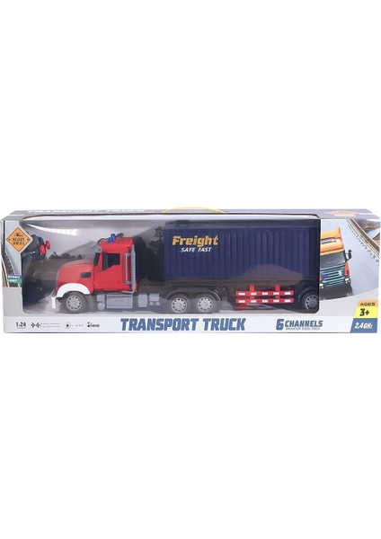 HT185 Kumandalı Şarjlı Işıklı Transporter Tır 1:24