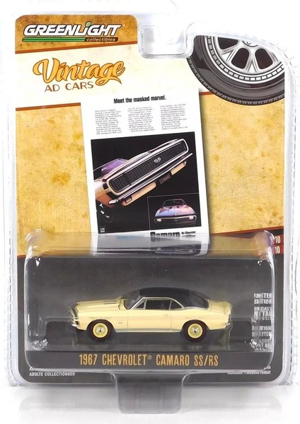 1/64 Vintage Ad Cars Series 10- 1967 Chevrolet Camaro Ss/rs fiyatları