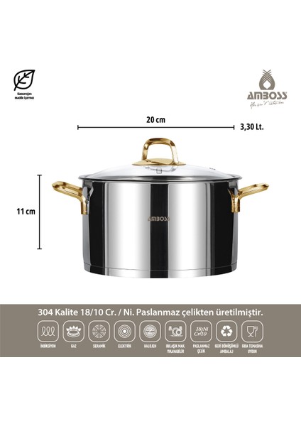 Diamond 18 Parça Paslanmaz Çelik Gold Çeyiz Seti Dia-6268 modelleri