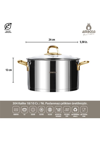 Diamond 18 Parça Paslanmaz Çelik Gold Çeyiz Seti Dia-6268 fırsatları