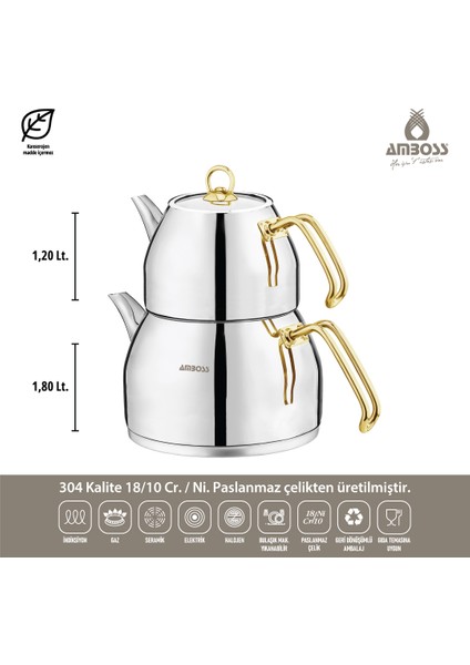 Diamond 18 Parça Paslanmaz Çelik Gold Çeyiz Seti Dia-6268