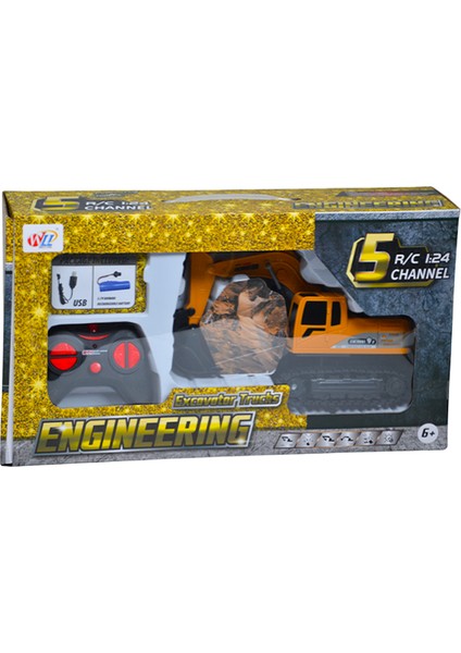 Wll Seri 5 Uzaktan Kumandalı 1:24 Ölçekli Paletli Kepçe 680C2