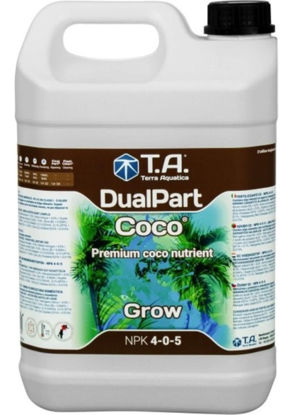 Terra Aquatica Dualpart Coco Grow 5 Litre Bitki Besini