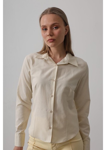 Basic Gömlek - Ekru